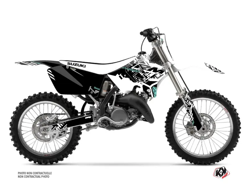 Suzuki 125 RM 모토크로스 터콰이즈 데칼 키트 Kutvek