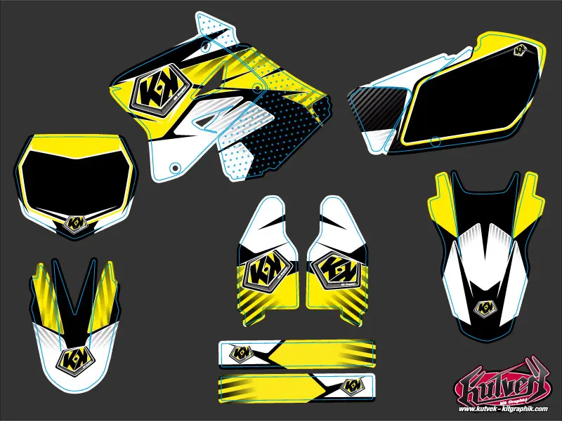 Bộ decal Factory Suzuki 250 RM KUTVEK — góc nhìn thứ 2