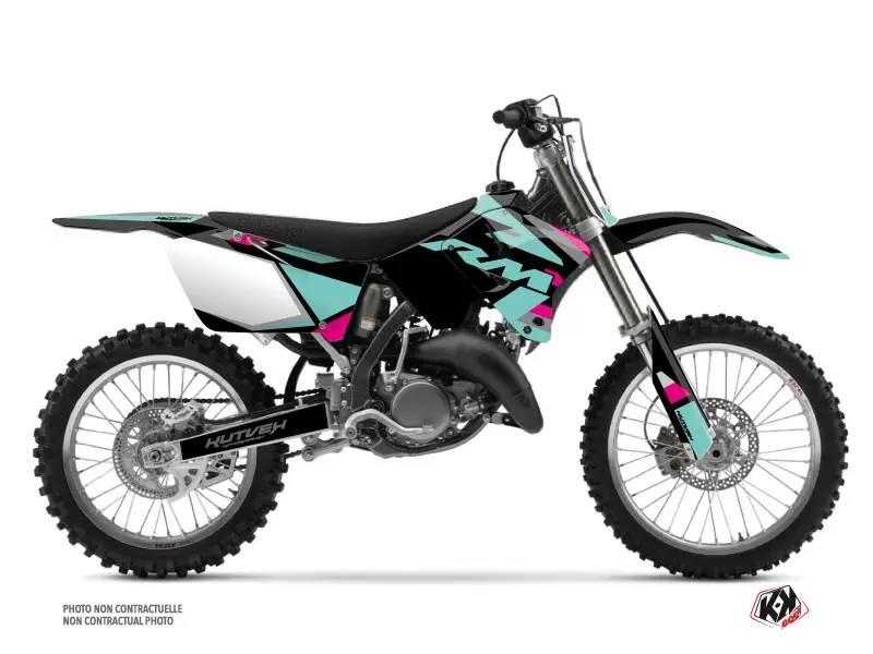 مجموعة زخرفة دراجة كروس Suzuki 250 RM تركوازي