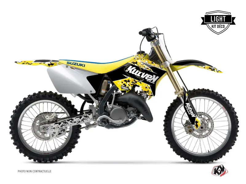 Kit plastiques motocross Predator Suzuki 250 RM noir jaune LIGHT KUTVEK