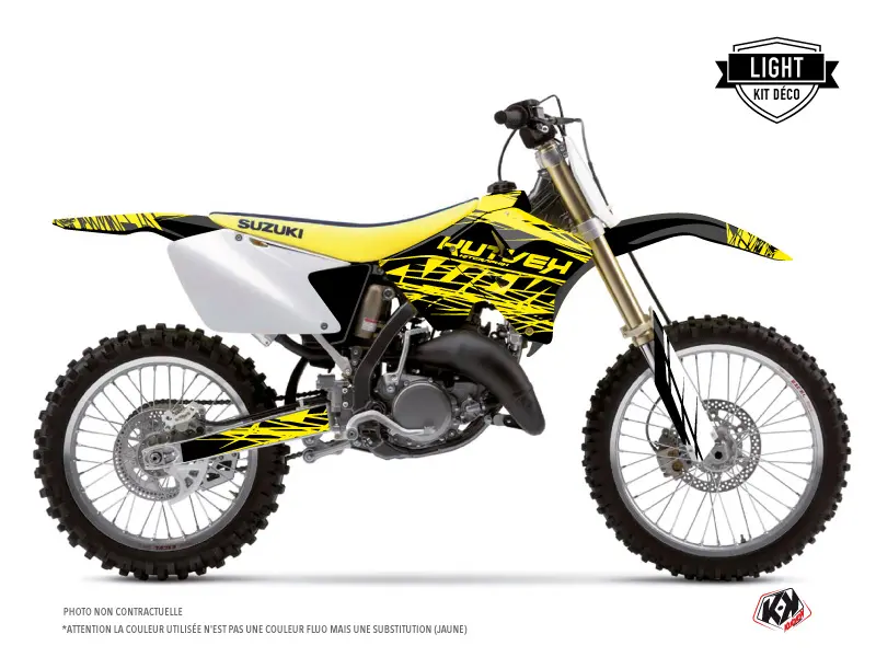 Sada polepů pro motokros Eraser Fluo Suzuki 250 RM Světle žlutá
