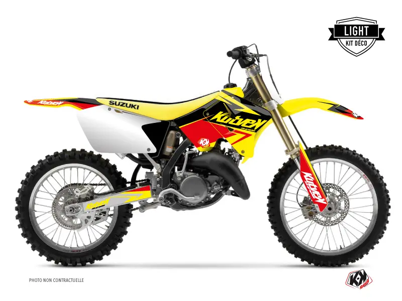 Kit Plastiques Moto Cross Stage Suzuki 250 RM Jaune Rouge Light KUTVEK
