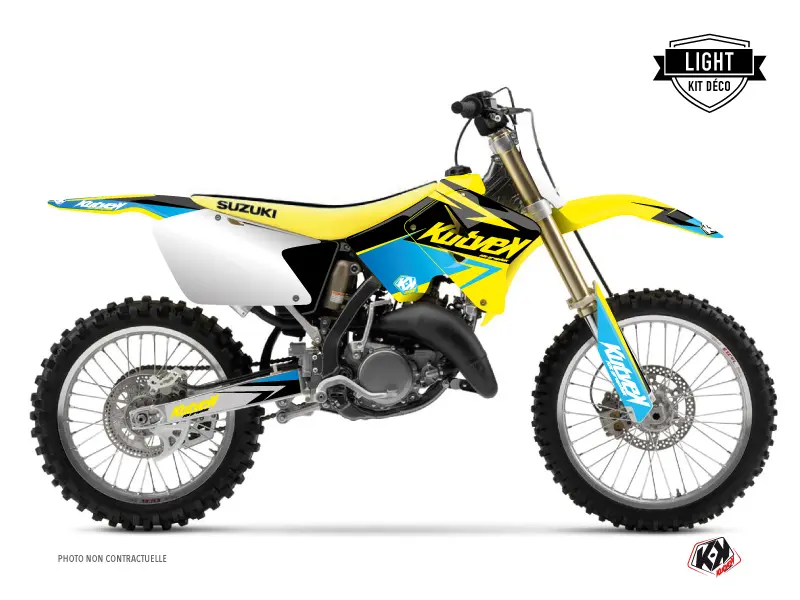 طقم بلاستيك دراجة موتوكروس Suzuki 250 RM أصفر أزرق LIGHT