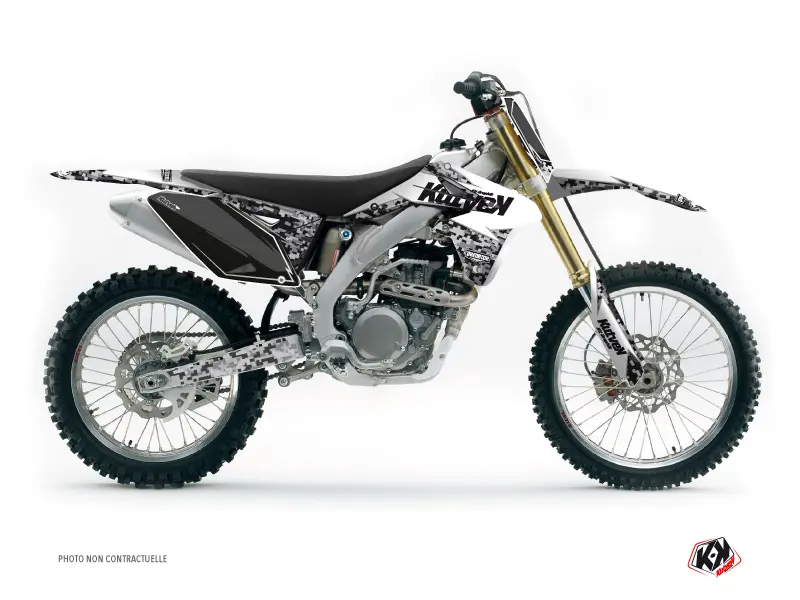 Kit Décoration Moto Cross Predator Suzuki 250 RMZ Blanc KUTVEK