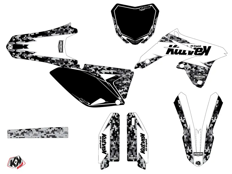 KUTVEK Predator 越野摩托车贴花套装 适用于 Suzuki 250 RMZ 白色 — 第 2 视图