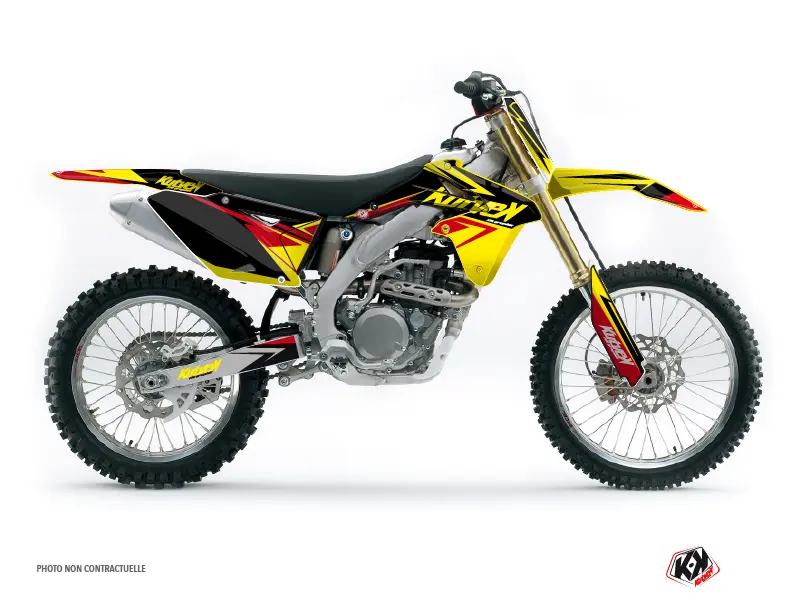 Sada plastů pro Moto Cross Stage Suzuki 250 RMZ Žlutá Červená KUTVEK
