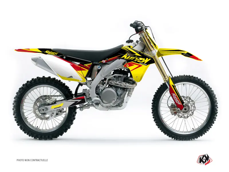 Dekorsatz Motocross Stage Suzuki 450 RMZ Gelb Rot KUTVEK