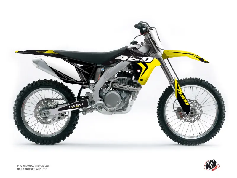 مجموعة ديكور كروس هالف-تون لسوزوكي 450 RMZ باللونين الأسود والأصفر من KUTVEK