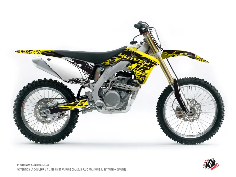 Motor cross stickerset Eraser Fluo Suzuki 450 RMZ geel KUTVEK