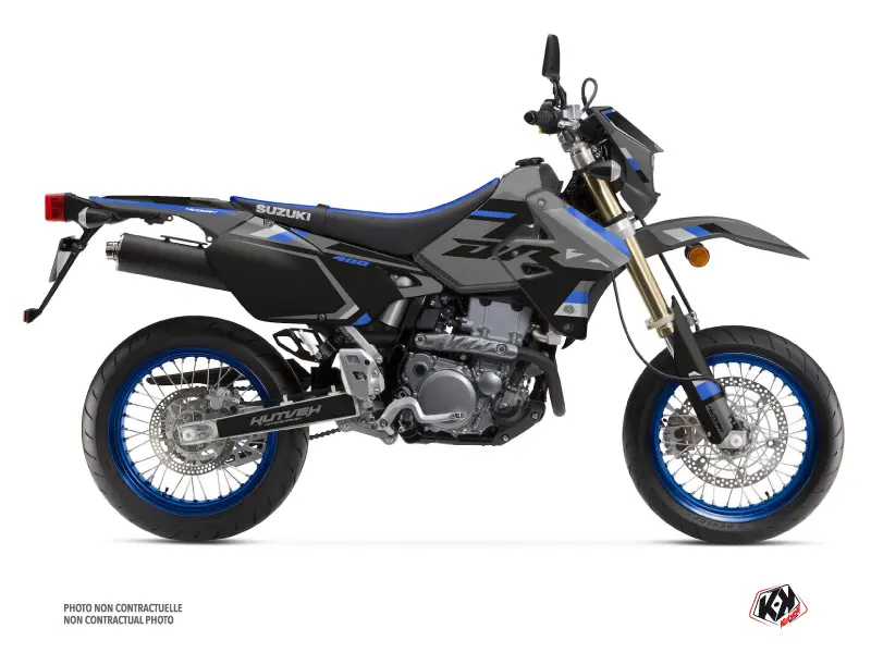 KUTVEK Stickerset Motorcross Suzuki DRZ 400 SM Grijs Blauw