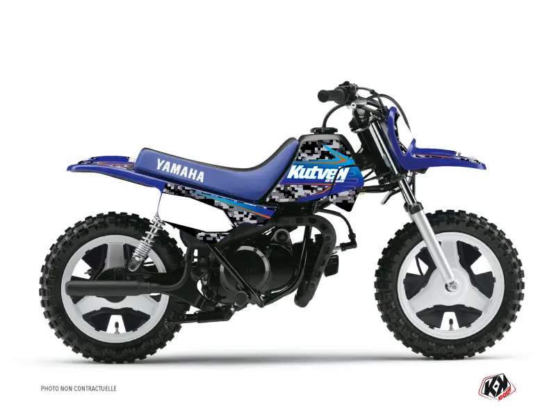 Dekorationssæt Motocross Predator Yamaha PW 50 Sort Blå KUTVEK