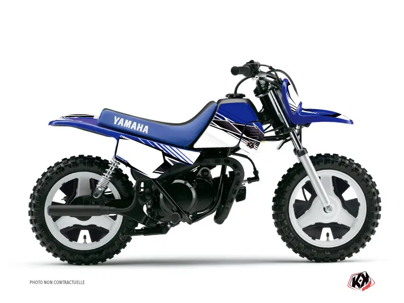 Dekorationskit Moto Cross Stripe Yamaha PW 50 Blå KUTVEK