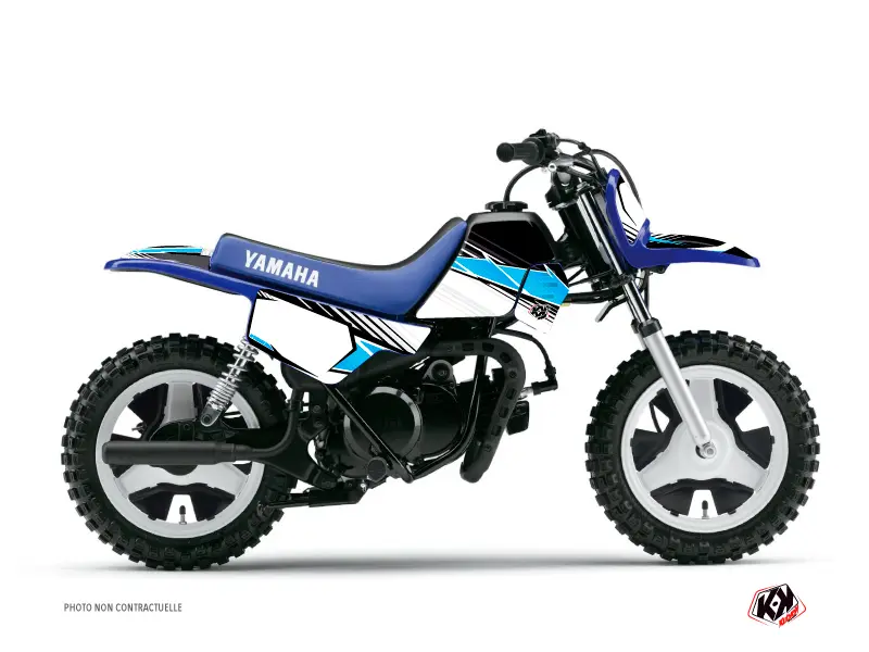 Dekorationssæt Motorcykel Cross Stripe Yamaha PW 50 Sort KUTVEK