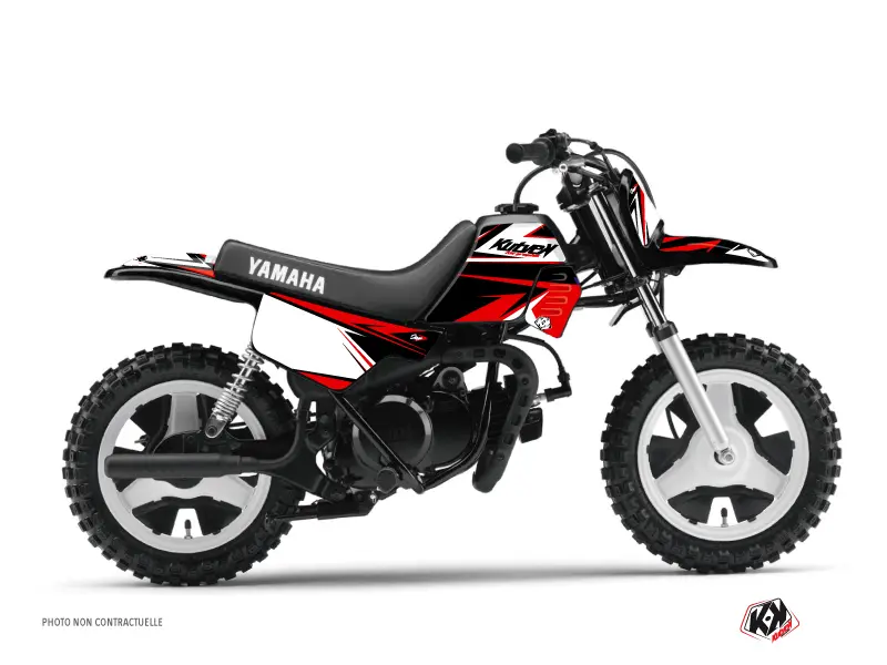 Kit Dækning Cross Motorcykel Stage Yamaha PW 50 Sort Rød KUTVEK