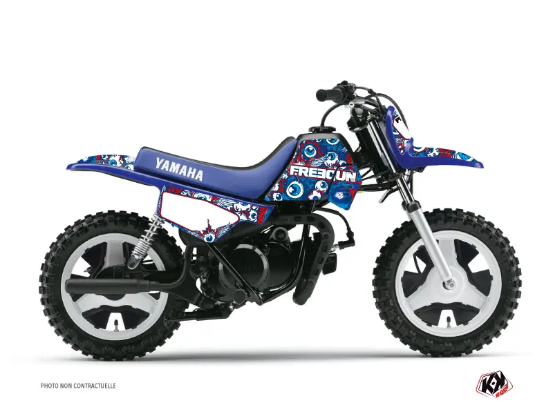 Sada grafických fólií Freegun Eyed Kutvek pro Yamaha PW 50 červená