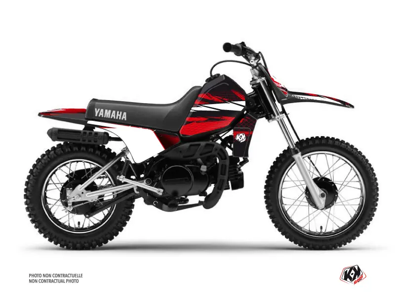Yamaha PW 80 크로스 테크노 데코 키트 KUTVEK 레드