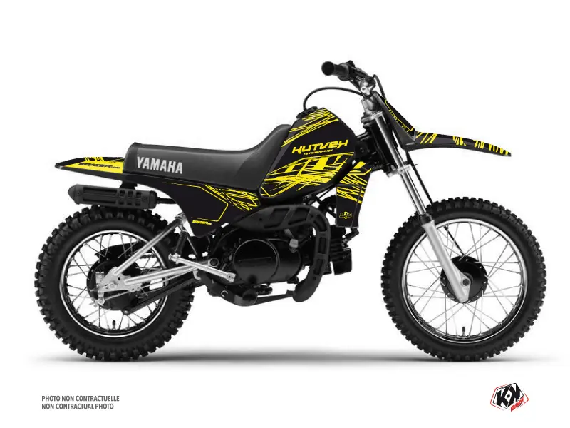 Dekorativní sada pro motokros Eraser Fluo Yamaha PW 80 žlutá KUTVEK