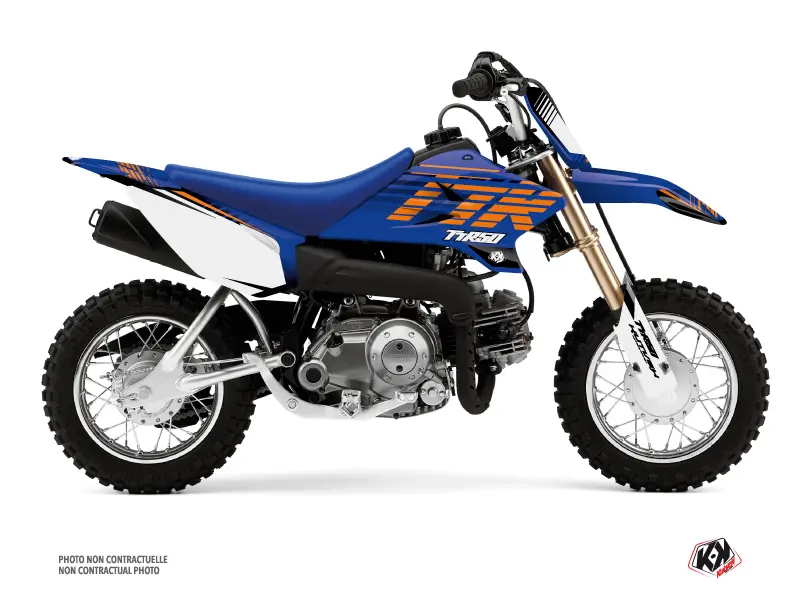 Kit grafiche moto cross Flow Yamaha TTR 50 arancione KUTVEK
