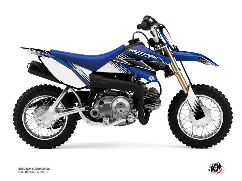 Kit Décoration Moto Cross Stripe Yamaha TTR 50 Bleu KUTVEK