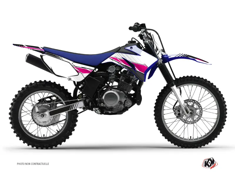 Kit Decoração Moto Cross Stripe Yamaha TTR 125 Rosa KUTVEK
