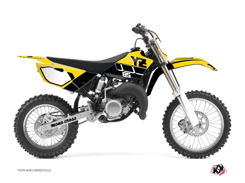 Kit de décoration Moto Cross Vintage Yamaha 85 YZ Jaune KUTVEK