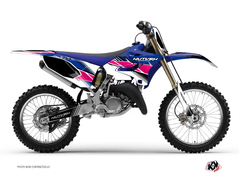 Kit Décoration Moto Cross Stripe Yamaha 125 YZ Rose KUTVEK