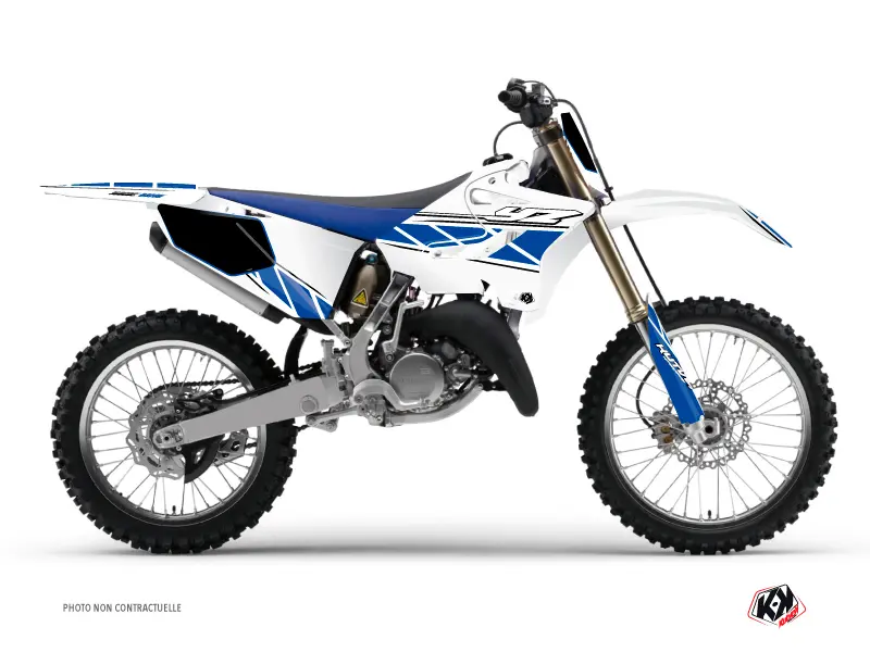 Kit plastiques Moto Cross Yamaha 125 YZ Replica Blanc Bleu KUTVEK