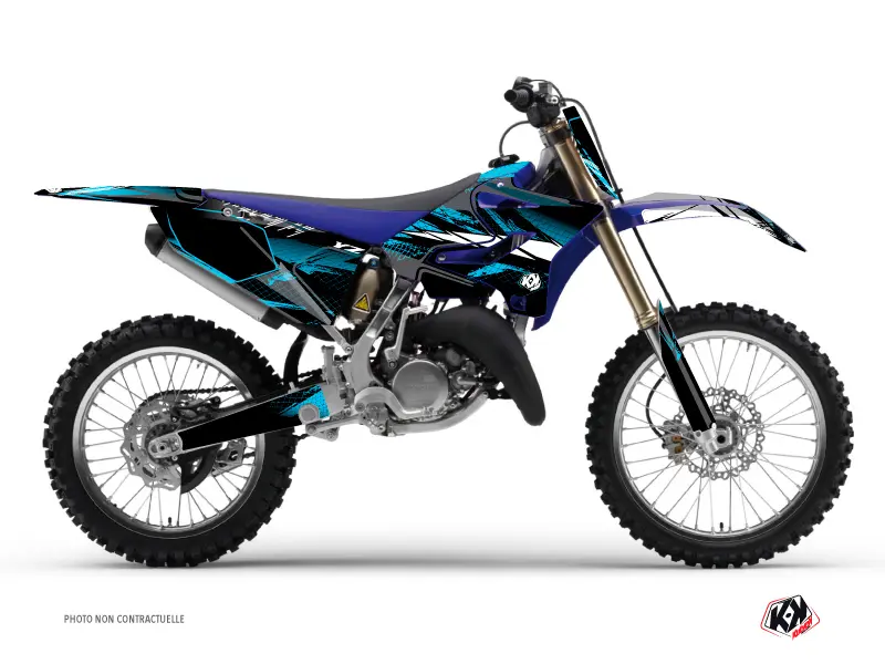 Kit Décoration Moto Cross Techno Yamaha 125 YZ Bleu KUTVEK
