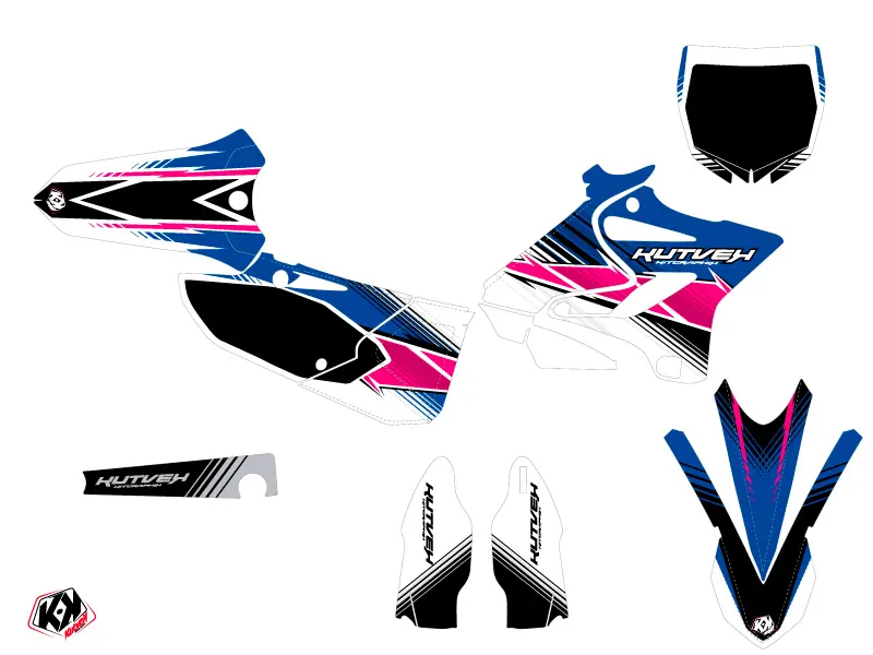 প্লাস্টিক কিট Kutvek Yamaha 125 YZ Stripe গোলাপী — 2তম ভিউ