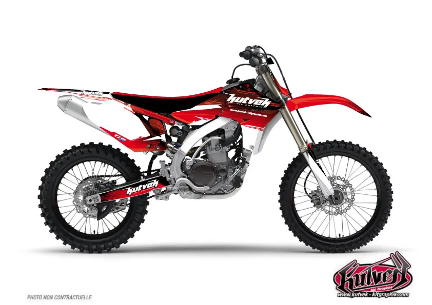 Yamaha 250 YZ ریڈ KUTVEK موٹو کراس سلیڈرز ڈیکوریشن کٹ