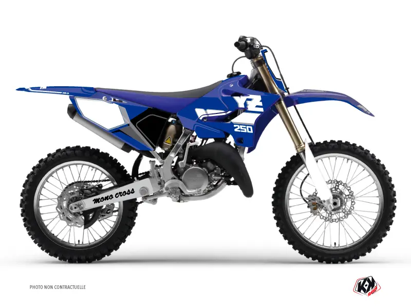 Kit Décoration Moto Cross Vintage Yamaha 250 YZ Bleu KUTVEK