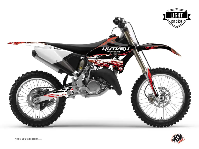 Kit plastiques Eraser Yamaha 250 YZ rouge blanc light KUTVEK