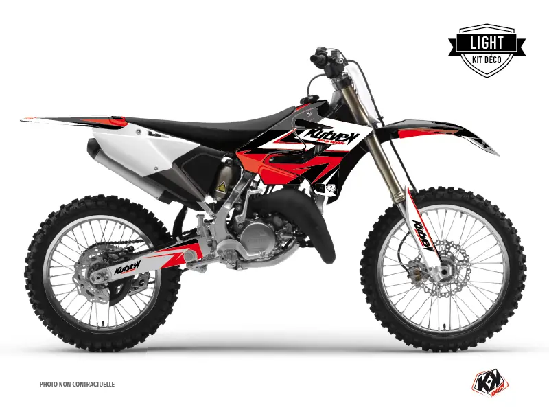 Kit Décoration Moto-Cross Stage Yamaha 250 YZ Noir Rouge Light KUTVEK