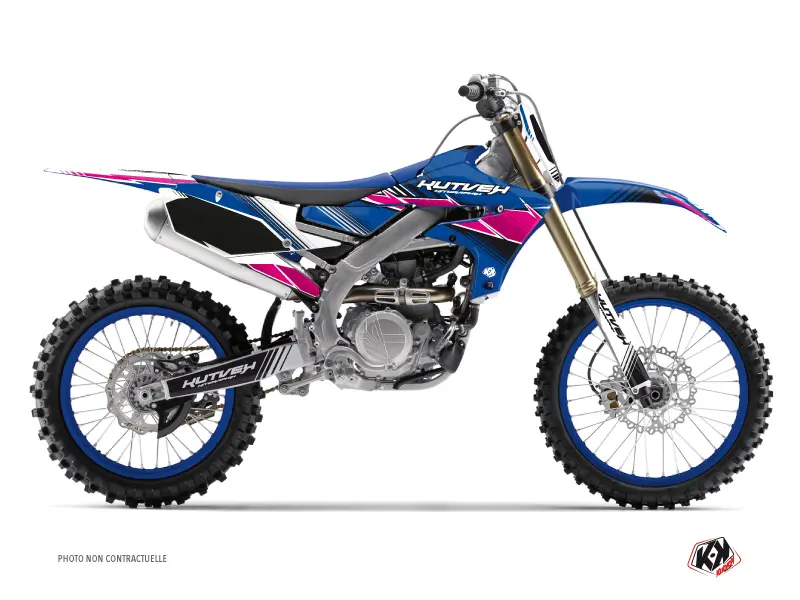 Kit de adhesivos motocross Yamaha 250 YZF a rayas rosa KUTVEK