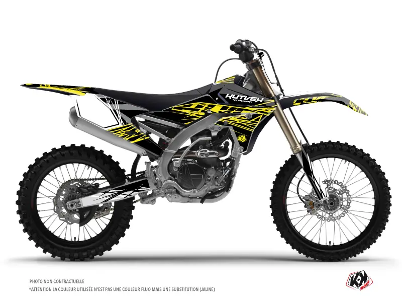 Kit decorațiune motocross Eraser Fluo Yamaha 250 YZF galben KUTVEK