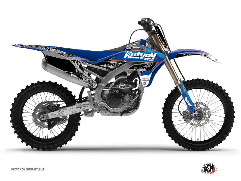 Kit Décoration Moto Cross Predator KUTVEK Yamaha 250 YZF Noir Bleu