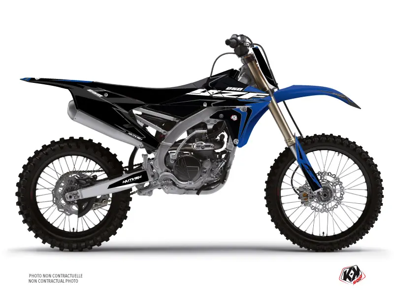 Kit plastiques décoration Halftone Yamaha 250 YZF Noir Bleu KUTVEK