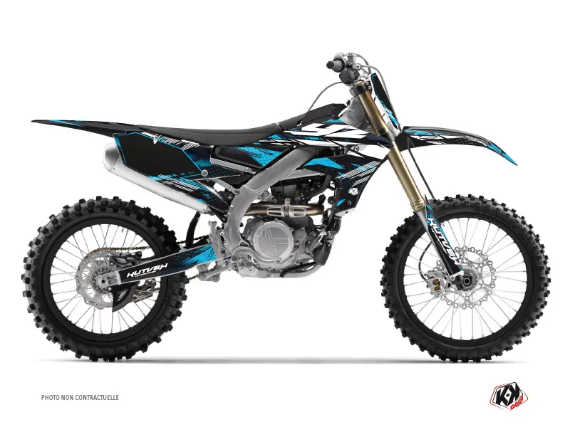 Kit plastiques décoration Moto Cross Techno Yamaha 250 YZF Bleu KUTVEK