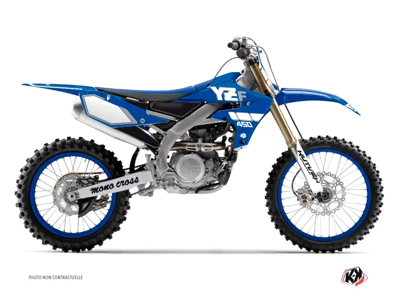 Kit de adhesivos moto cross vintage Yamaha 450 YZF azul KUTVEK