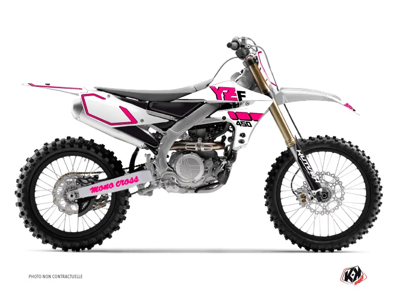 Комплект декора мотоцикла кросс винтаж Yamaha 450 YZF розовый KUTVEK
