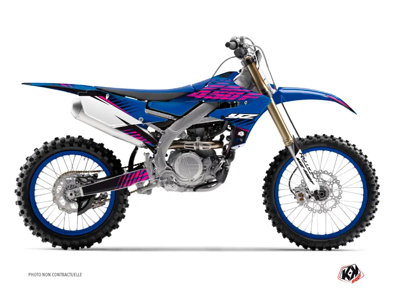 Kit decoração moto cross Flow Yamaha 450 YZF rosa KUTVEK
