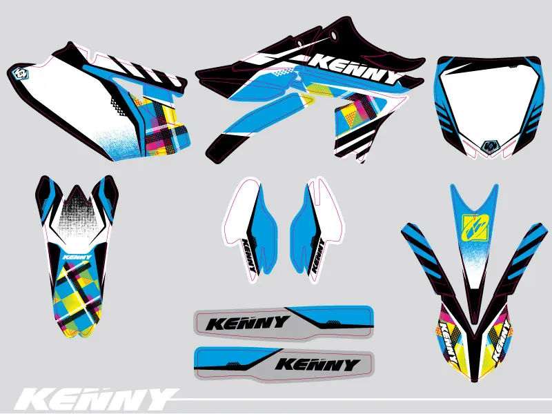 Bộ trang trí xe máy cross Kenny Yamaha 450 YZF KUTVEK — góc nhìn thứ 2