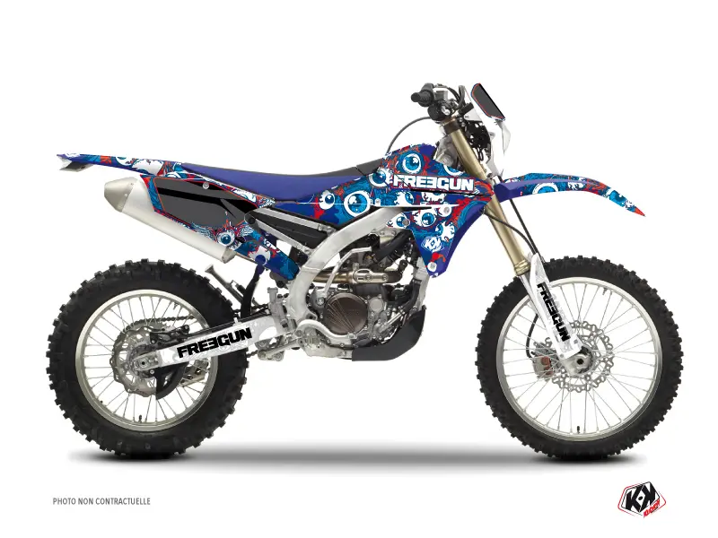 مجموعة ديكور دراجة موتوكروس Freegun Eyed Yamaha 250 WRF أحمر من KUTVEK