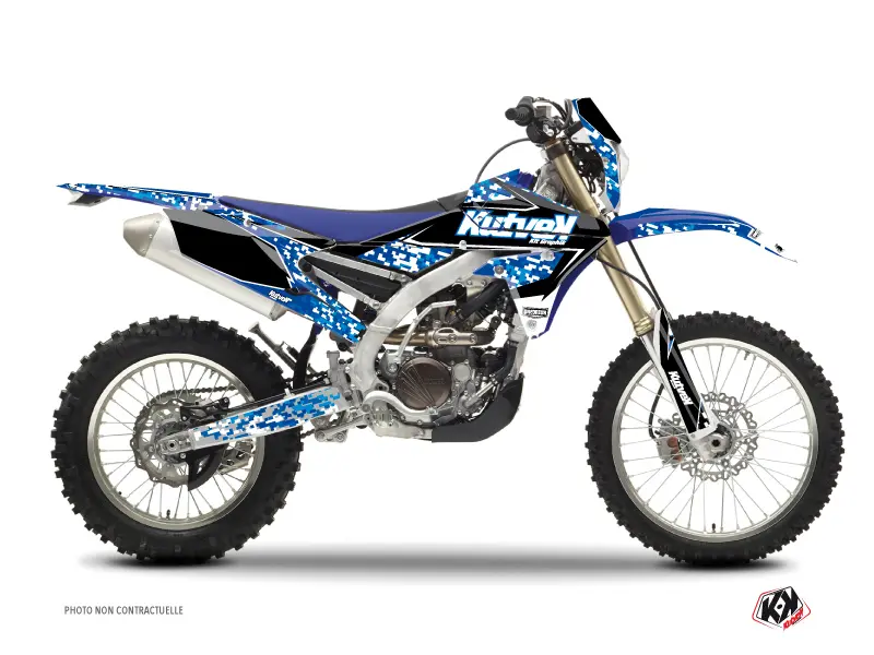 Kit decoração moto cross Predator Yamaha 250 WRF azul KUTVEK