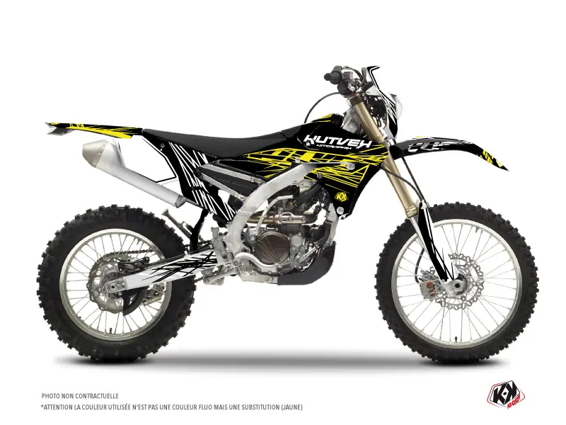 Kit plastiques motocross Kutvek Eraser Fluo Yamaha 450 WRF jaune