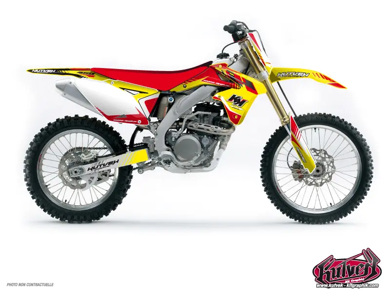 Kit Deco Moto Cross Pulsar Suzuki 250 RM Rouge KUTVEK