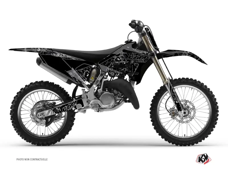 Kit Décoration Moto Cross Zombies Dark Yamaha 125 YZ Noir KUTVEK