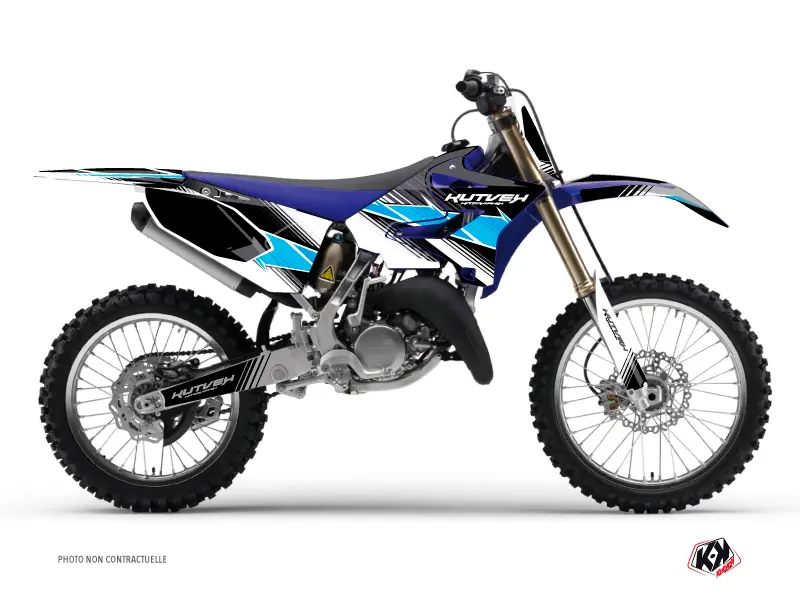 طقم زخرفة دراجة نارية كروس Stripe Yamaha 125 YZ أسود KUTVEK