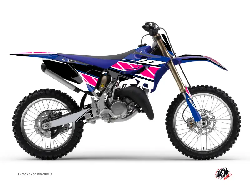 Kit décalcomanies moto cross Yamaha 125 YZ rose Kutvek