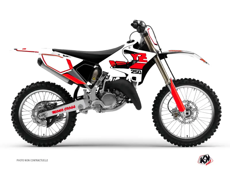 KUTVEK 빈티지 Yamaha 250 YZ 레드 모토크로스 데칼 키트